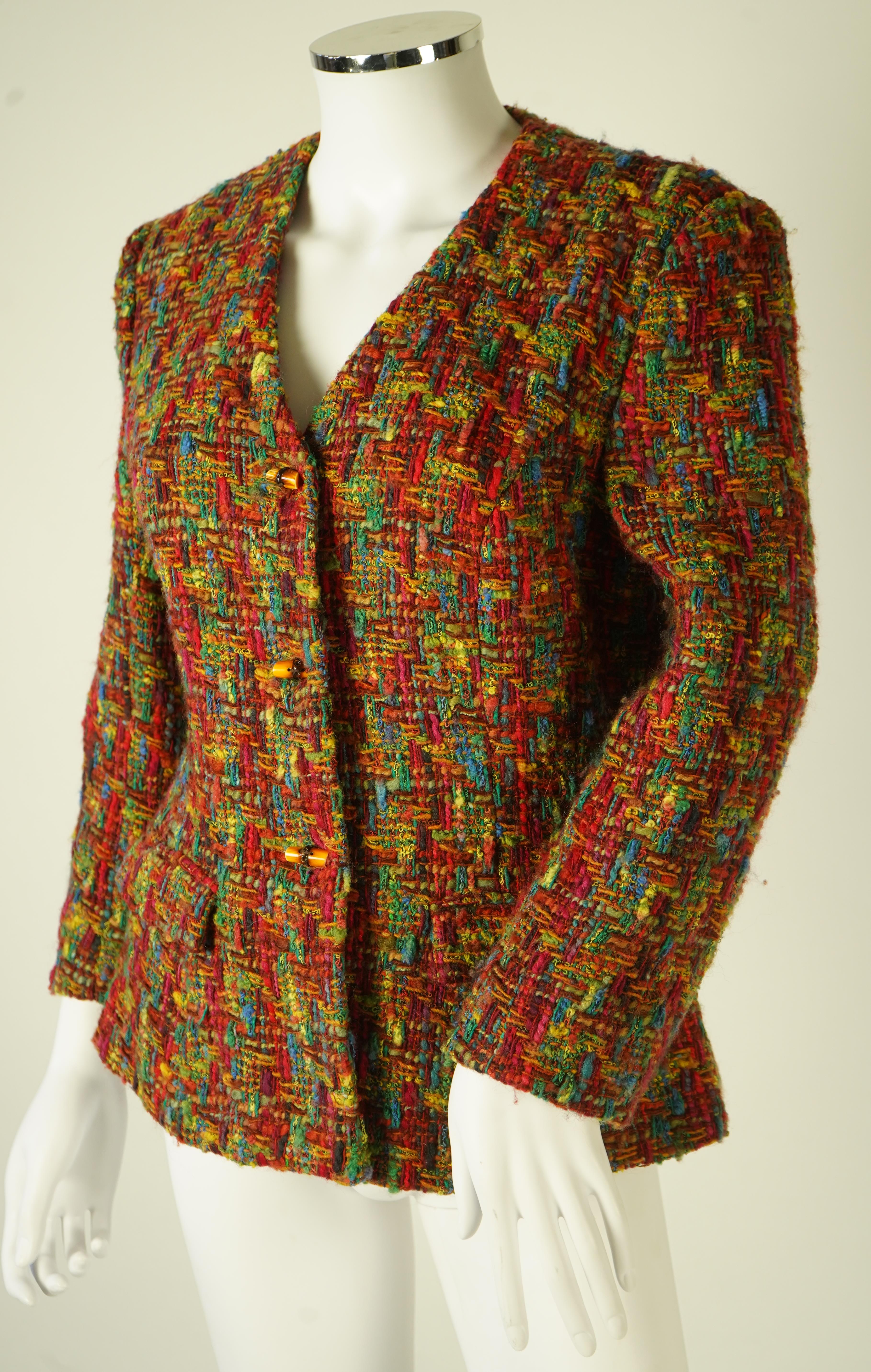 A Kenzo multi colour woollen jacket Size 10